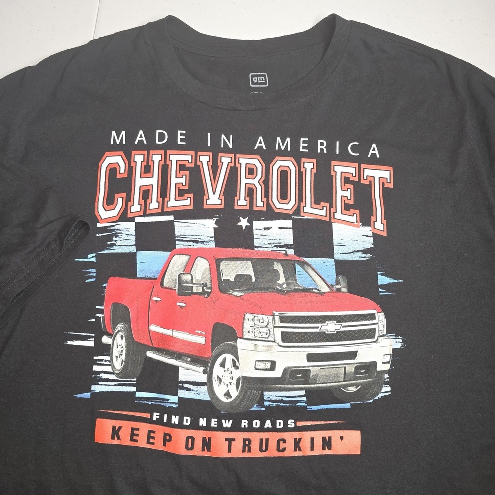 GENERAL MOTORS Men's 3XLT Black Chevrolet T-shirt Chevy GM Truck Trucks -1481